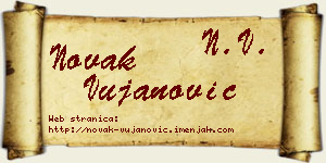 Novak Vujanović vizit kartica